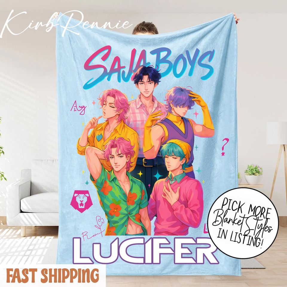 Saja Boys Blanket,Custom Gift for K-Pop Fans,Custom Kpop Demon Hunters Blanket
