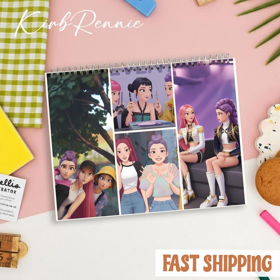 Kpop Demon Hunter Wall 2026 Calendar, Huntrix Sajaboys Calendar