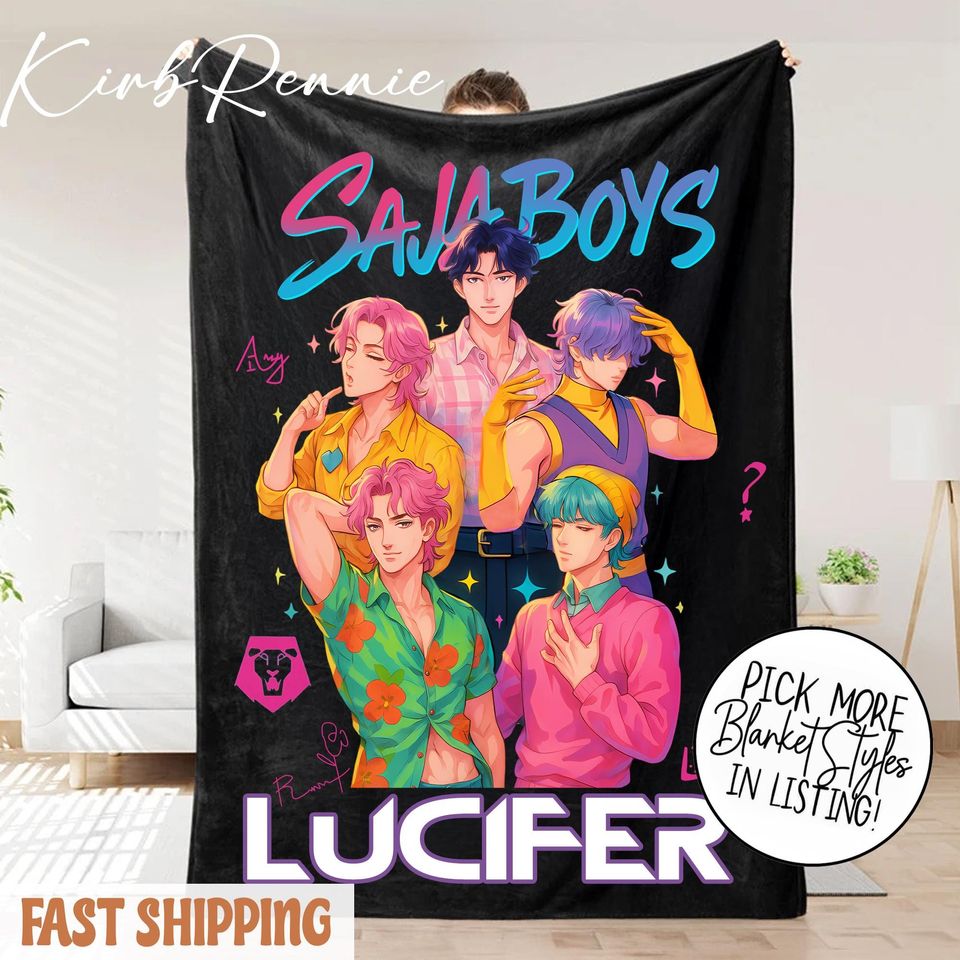 Saja Boys Blanket,Custom Gift for K-Pop Fans,Custom Kpop Demon Hunters Blanket