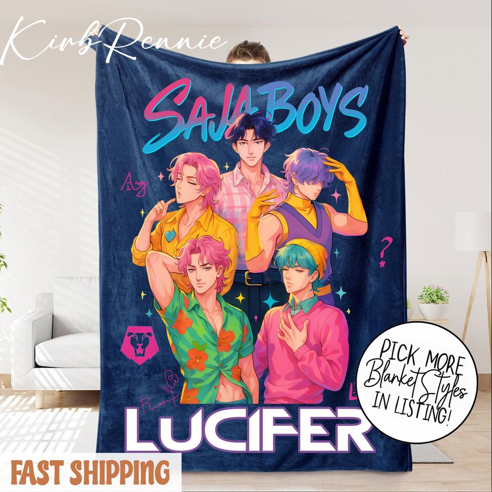 Saja Boys Blanket,Custom Gift for K-Pop Fans,Custom Kpop Demon Hunters Blanket