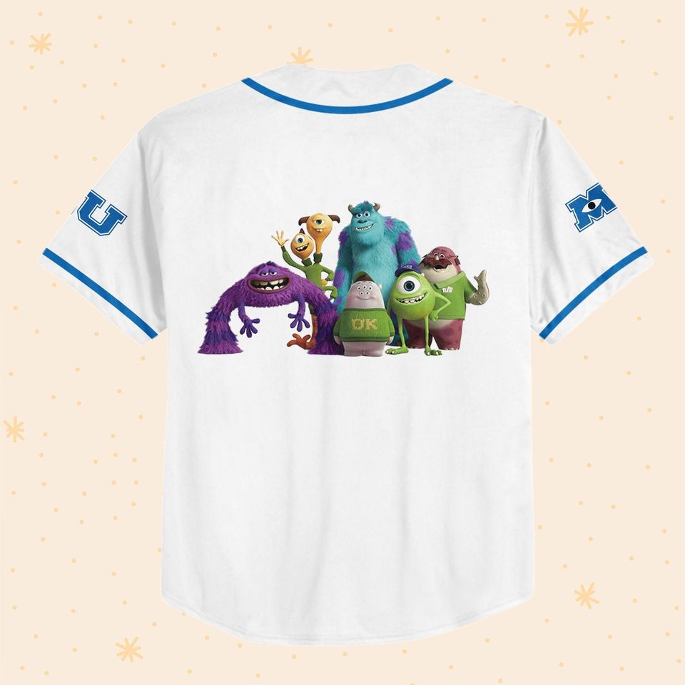Personalized Monsters Inc University Group Disney Baseball Jersey, Disney Jersey