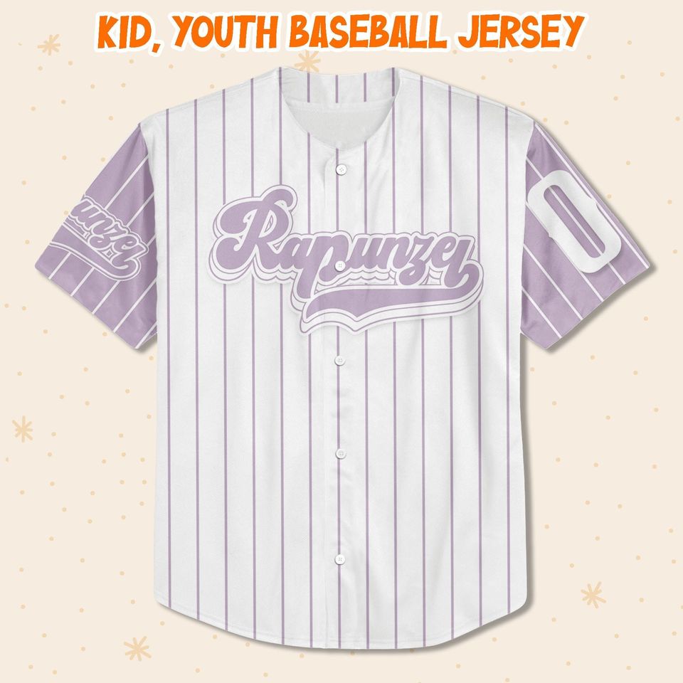 Personalize Rapunzel Princess Disney, Custom Disney Princess Baseball Jersey