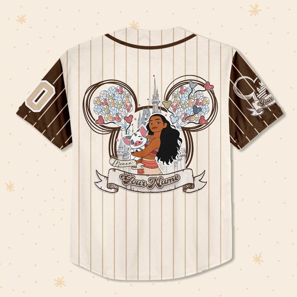 Personalized Disney Moana Baseball Jersey