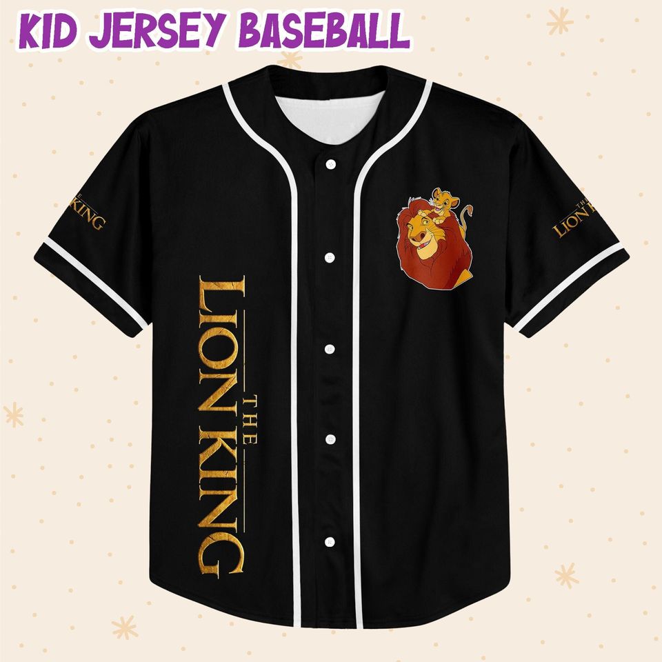 Disney The Lion King Mufase And Simba Baseball Jersey