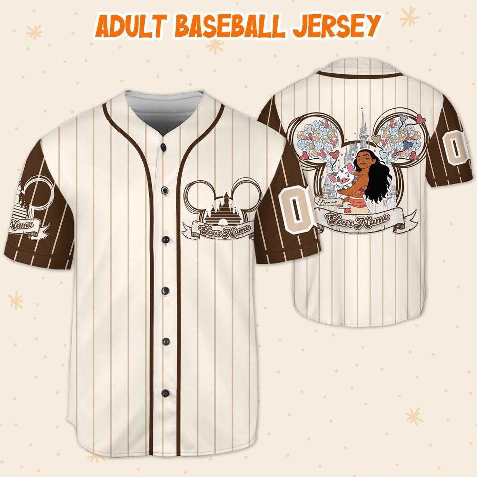 Personalized Disney Moana Baseball Jersey