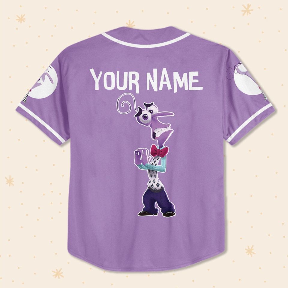 Personalized Disney Inside Out Fear Violet, Disneyland Baseball Jersey