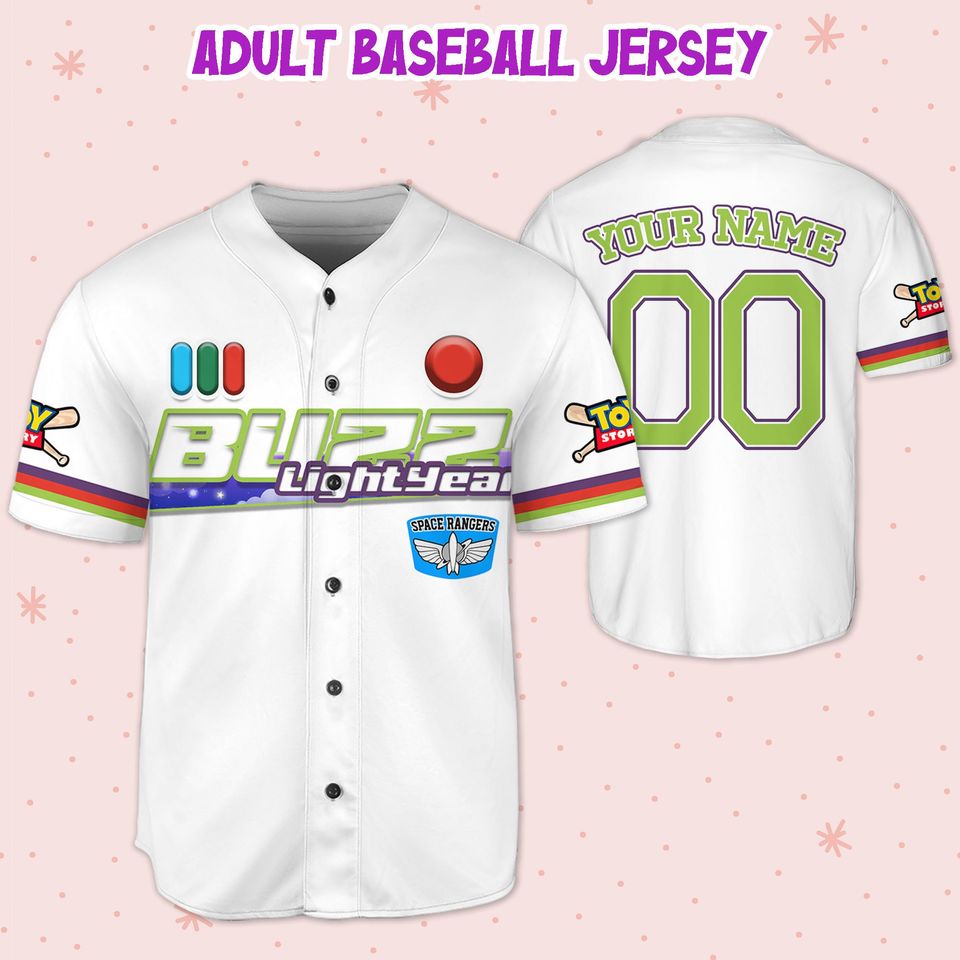Personalized Buzz Lightyear Disney Baseball Jersey, Disney Jersey