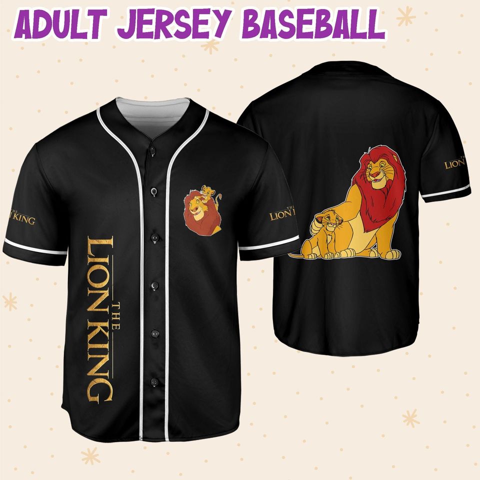 Disney The Lion King Mufase And Simba Baseball Jersey