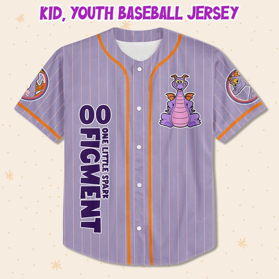 Personalized Figment Disney Baseball Jersey, Disney Jersey