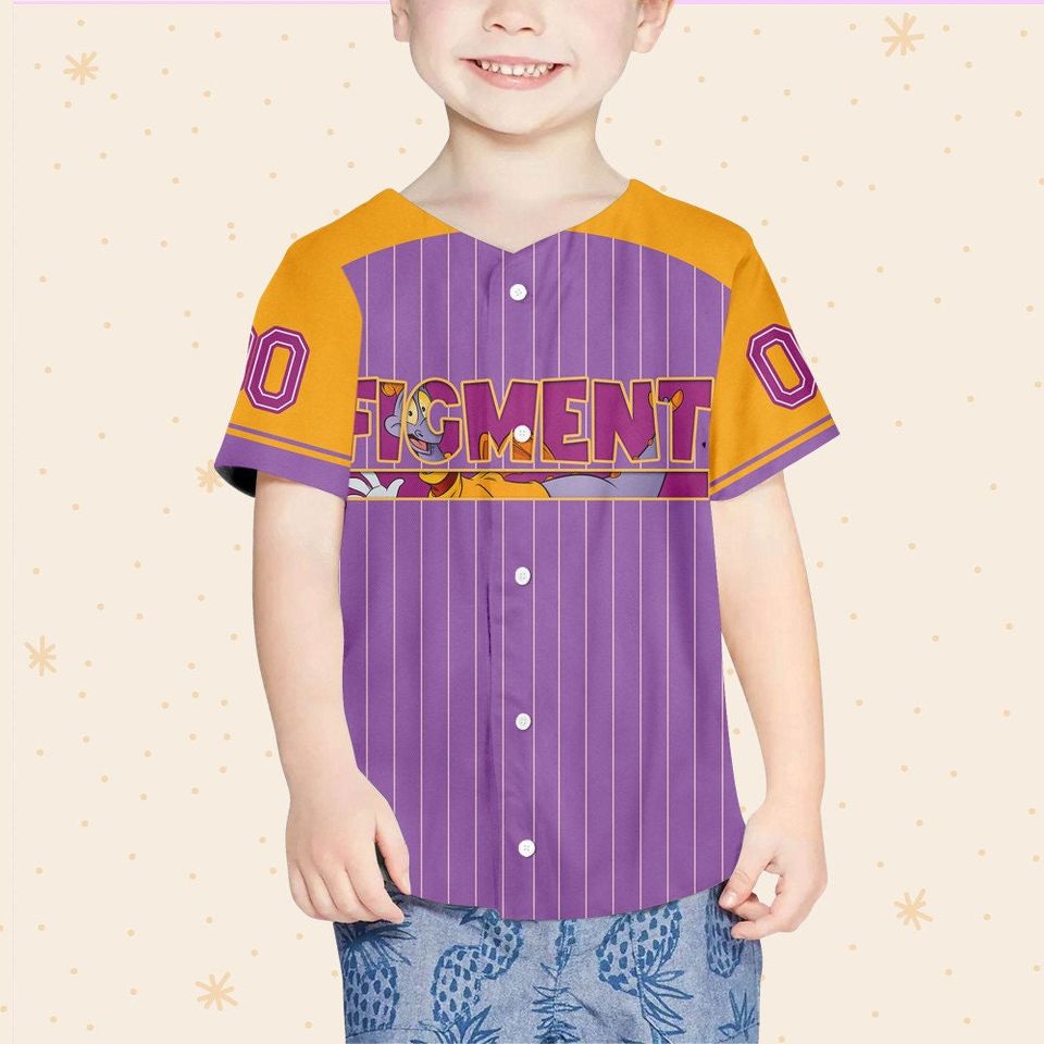 Personalized Figment Disney Baseball Jersey, Disney Jersey