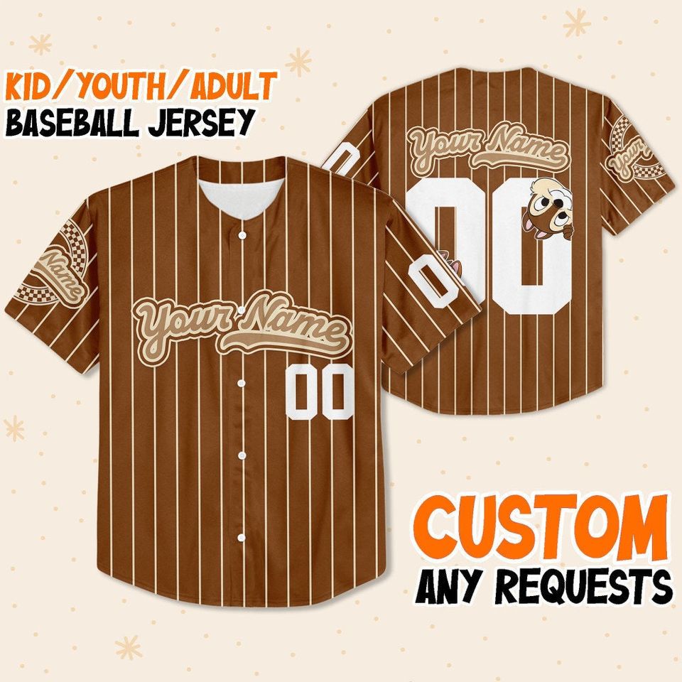 Personalized Chip And Dale Disney Baseball Jersey, Disney Jersey
