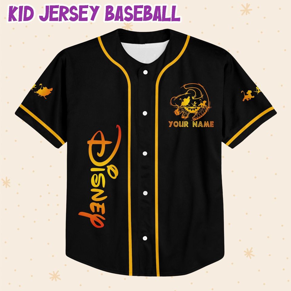 Personalized The Lion King Hakuna Matata Disney Baseball Jersey, Disney Jersey