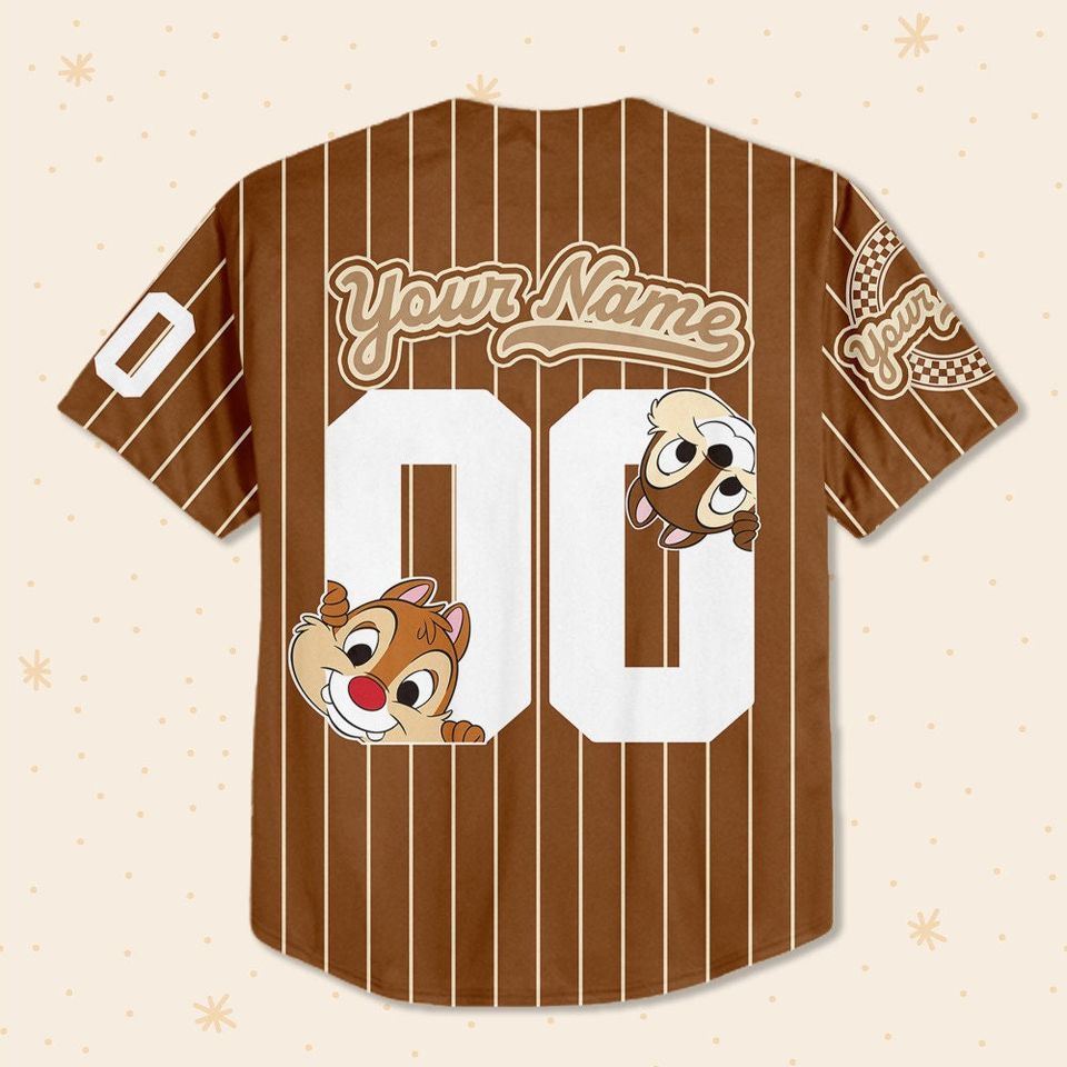 Personalized Chip And Dale Disney Baseball Jersey, Disney Jersey