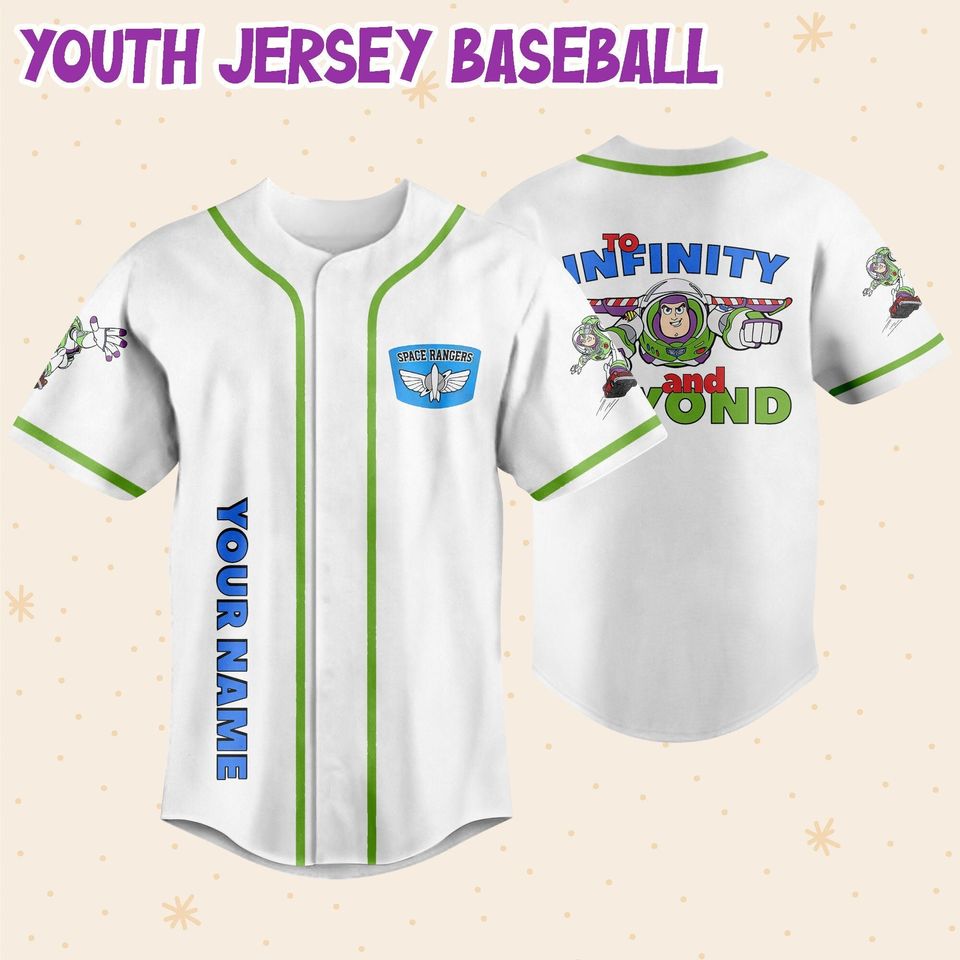 Personalized Buzz Lightyear To Infinity And Beyond Disney Baseball Jersey, Disney Jersey