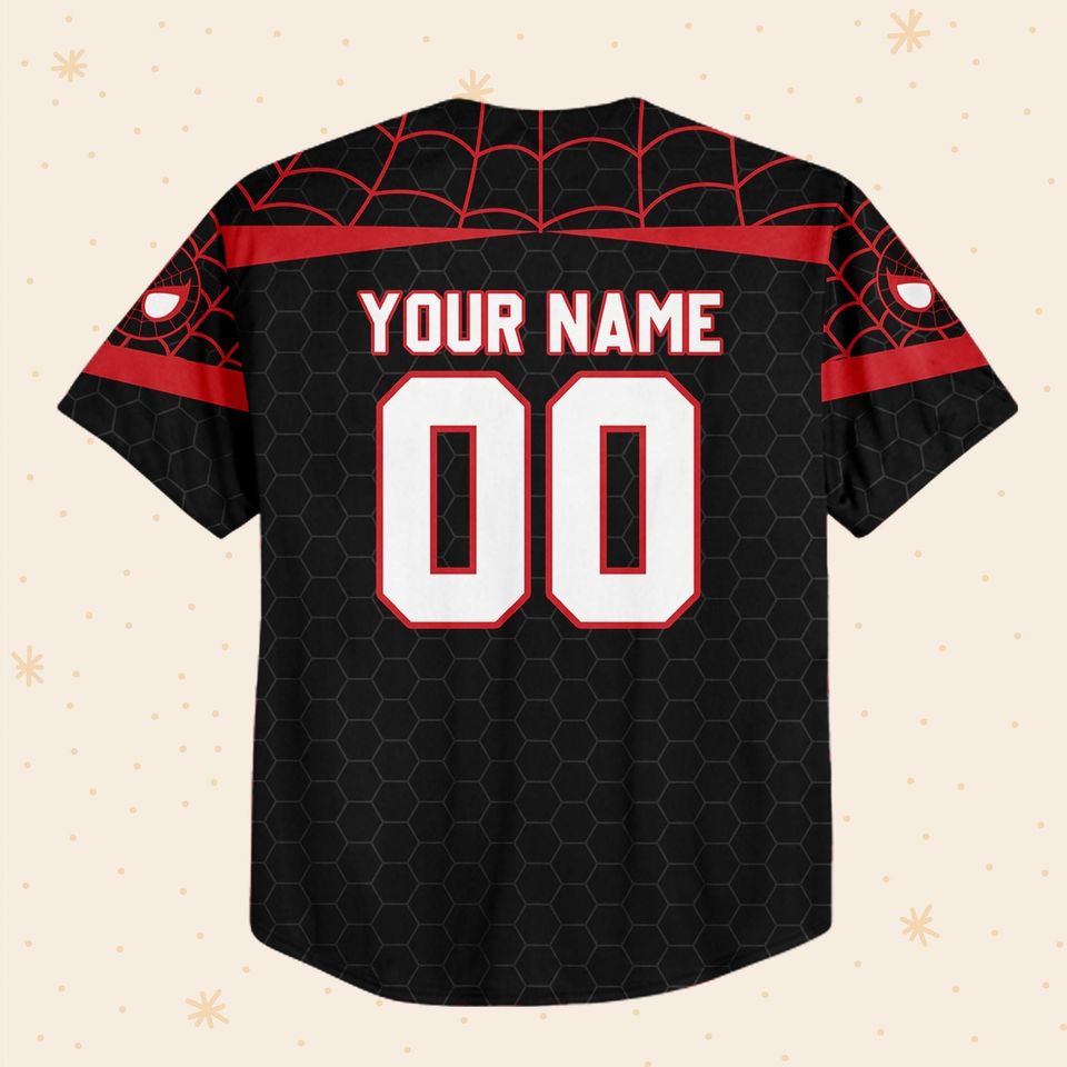Personalize Spiderman Miles Morales Symbol Black Red