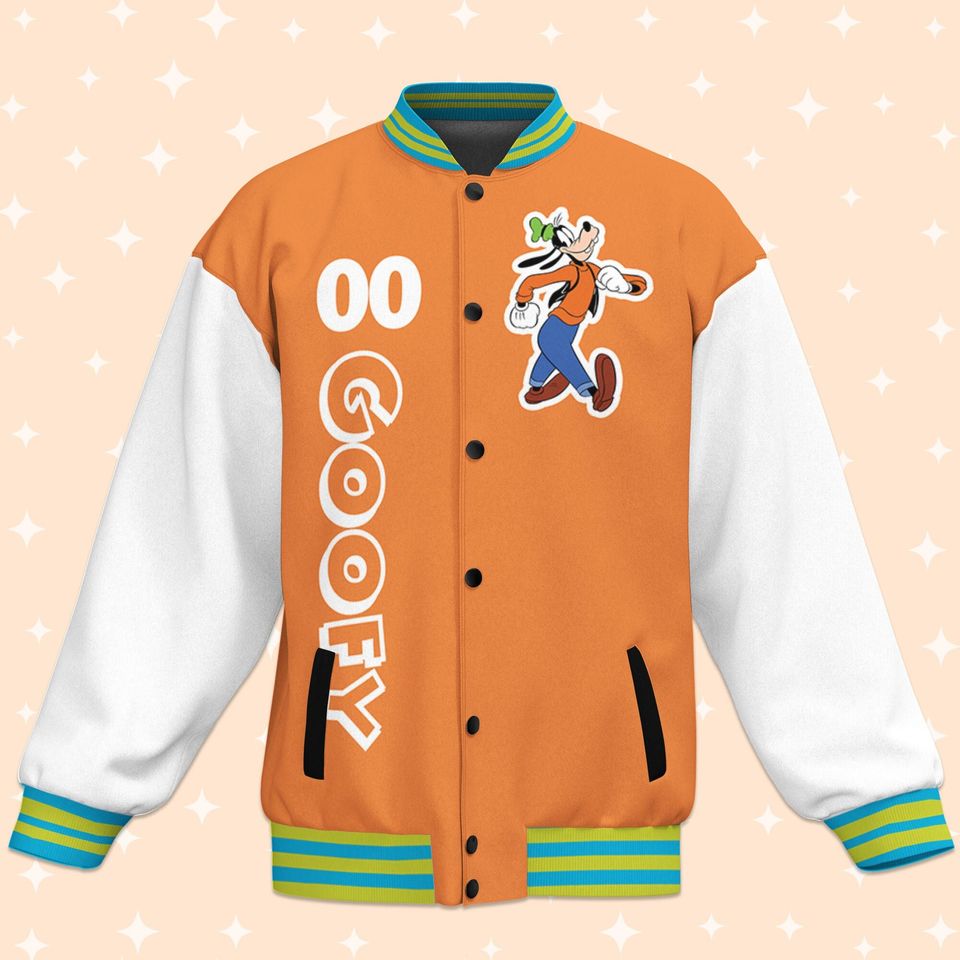 Custom Goofy Orange Jacket, Disney Jacket