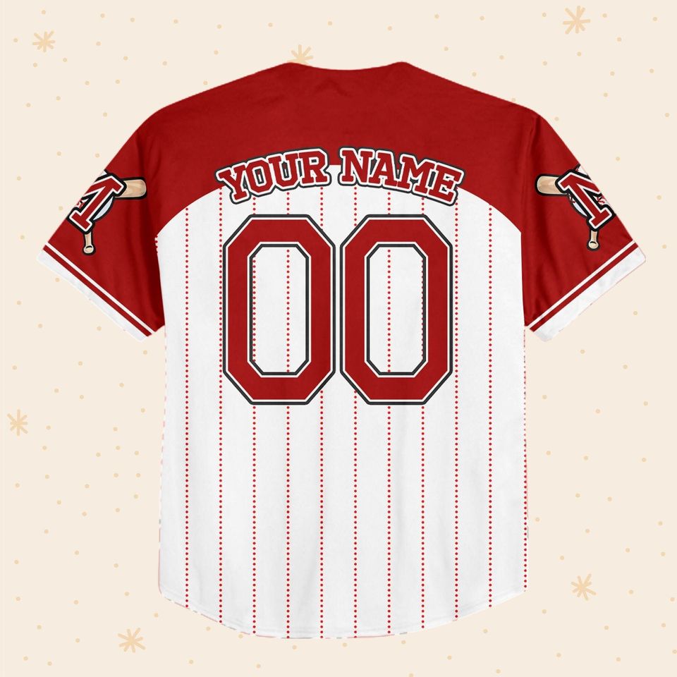 Custom Crimson Mickey Baseball Jersey, Disney Game Day Baseball Jersey