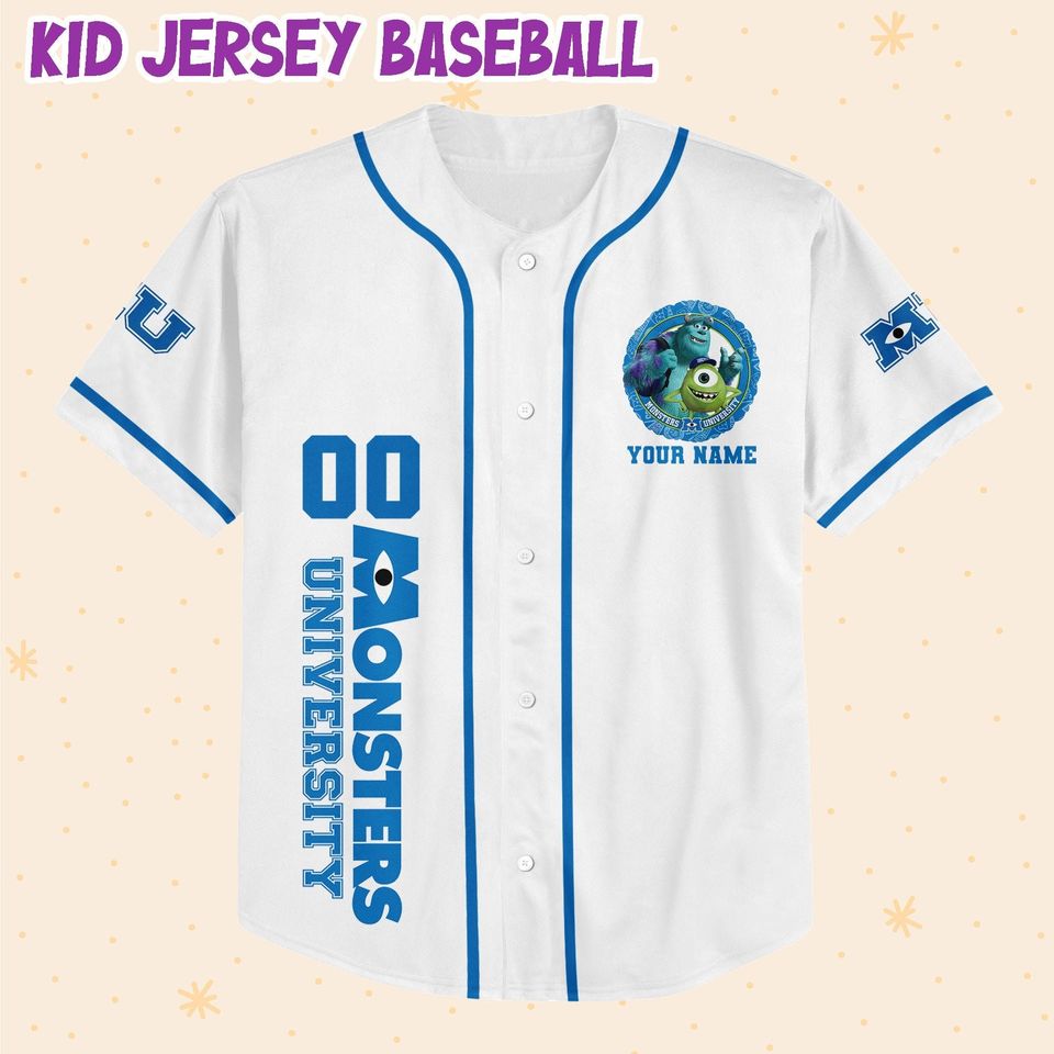 Personalized Monsters Inc University Group Disney Baseball Jersey, Disney Jersey