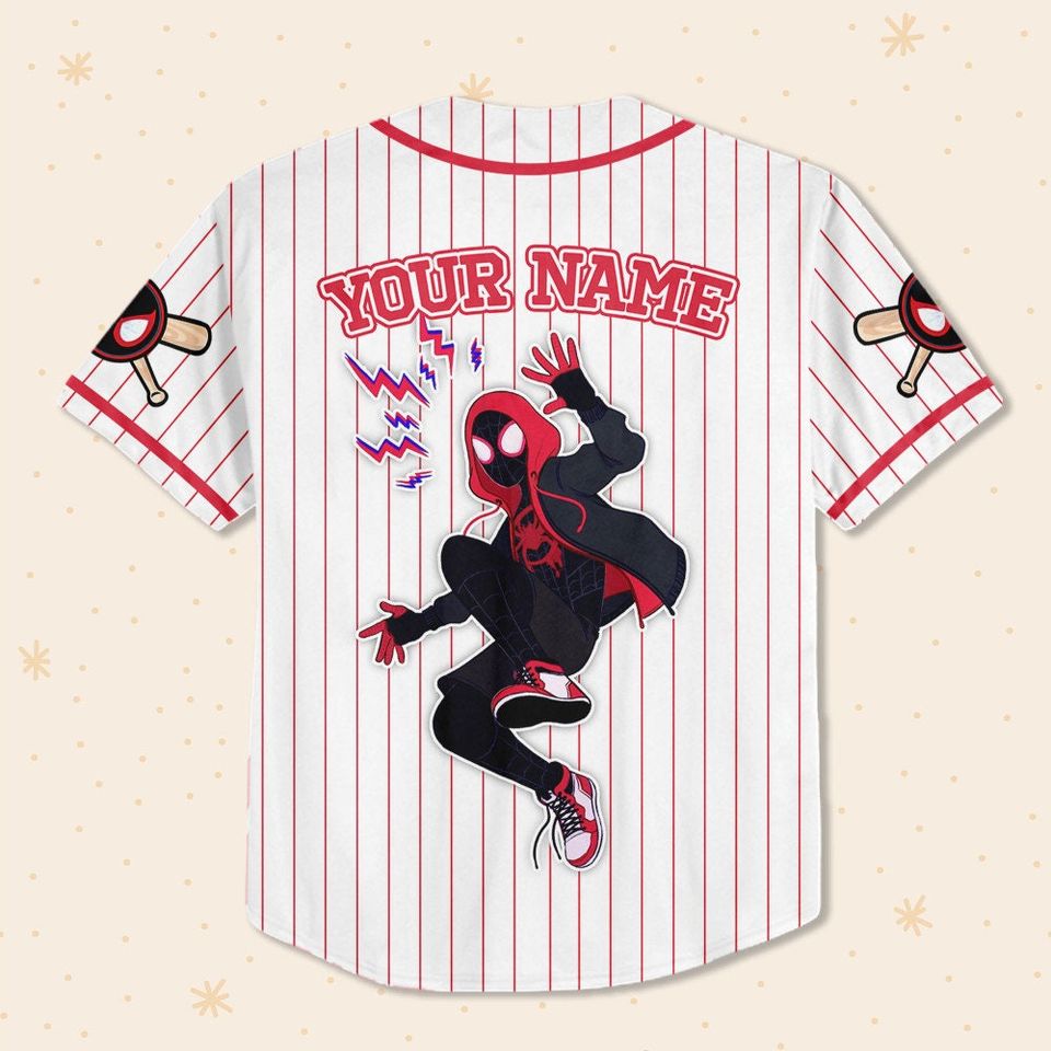 Custom Disney Spiderman Spiderverse Miles Morales Baseball