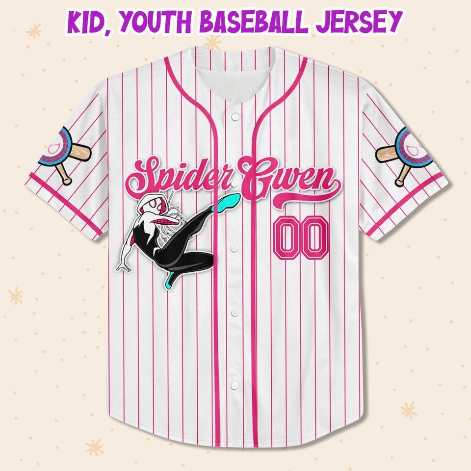Custom Disney Spiderman Spiderverse Baseball, Jersey