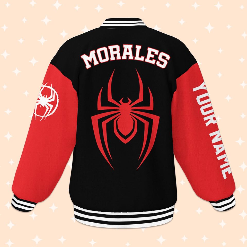 Custom Across The Spider-Verse Miles Morales Varsity Jacket, Personalized Disney Jacket