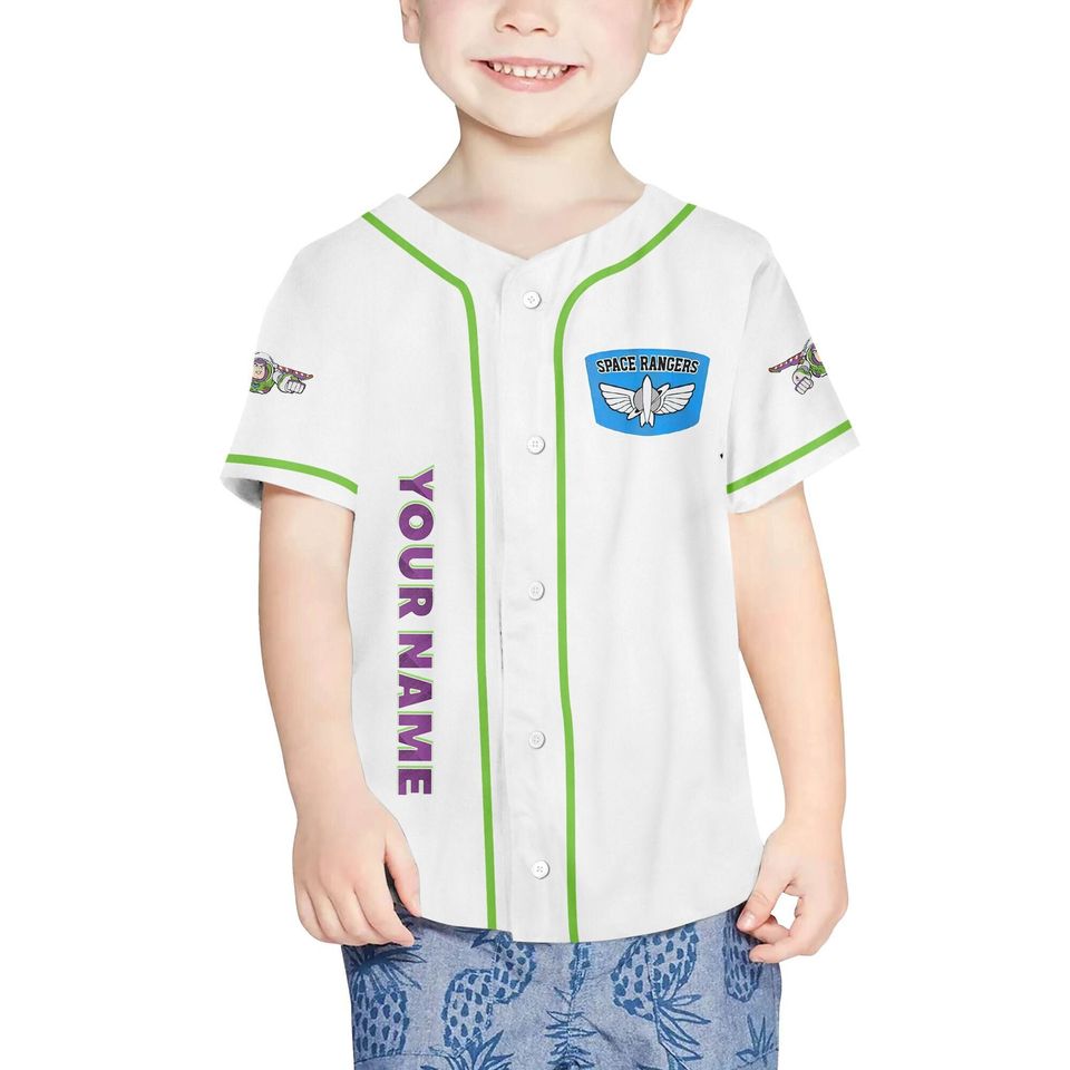 Personalized Buzz Lightyear Space Ranger Disney Baseball Jersey, Disney Jersey