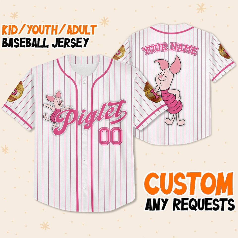 Custom Disney Winnie the Pooh Piglet Baseball, Custom