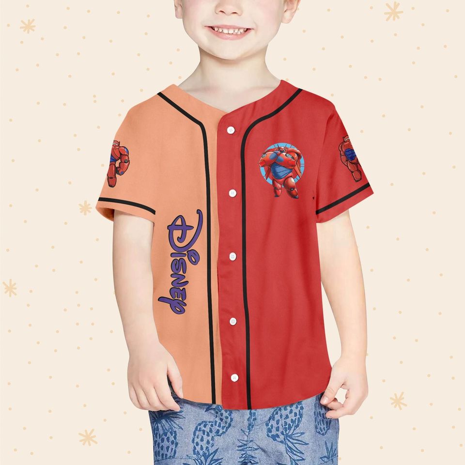 Personalized Disney Big Hero 6 BayMax Strong Baseball Jersey