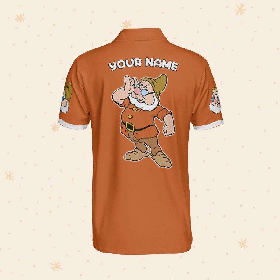 Personalize Doc Orange Polo Shirt, Disney Performance Polo Shirt