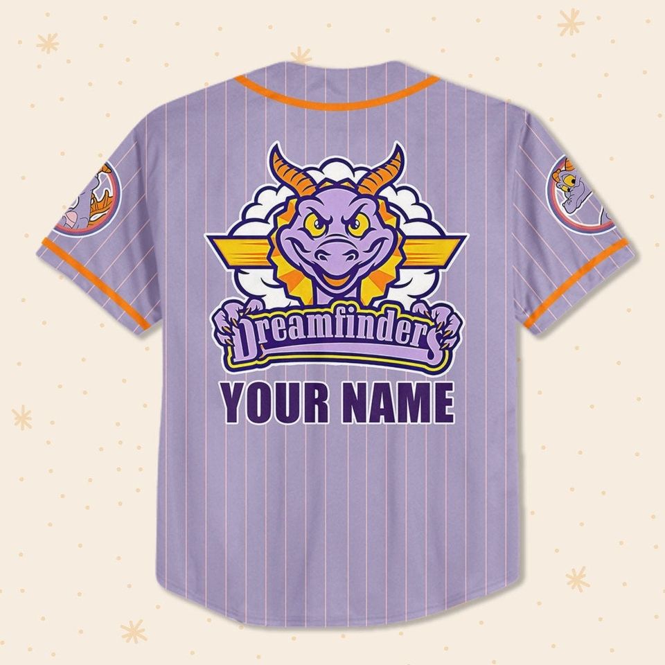 Personalized Figment Disney Baseball Jersey, Disney Jersey