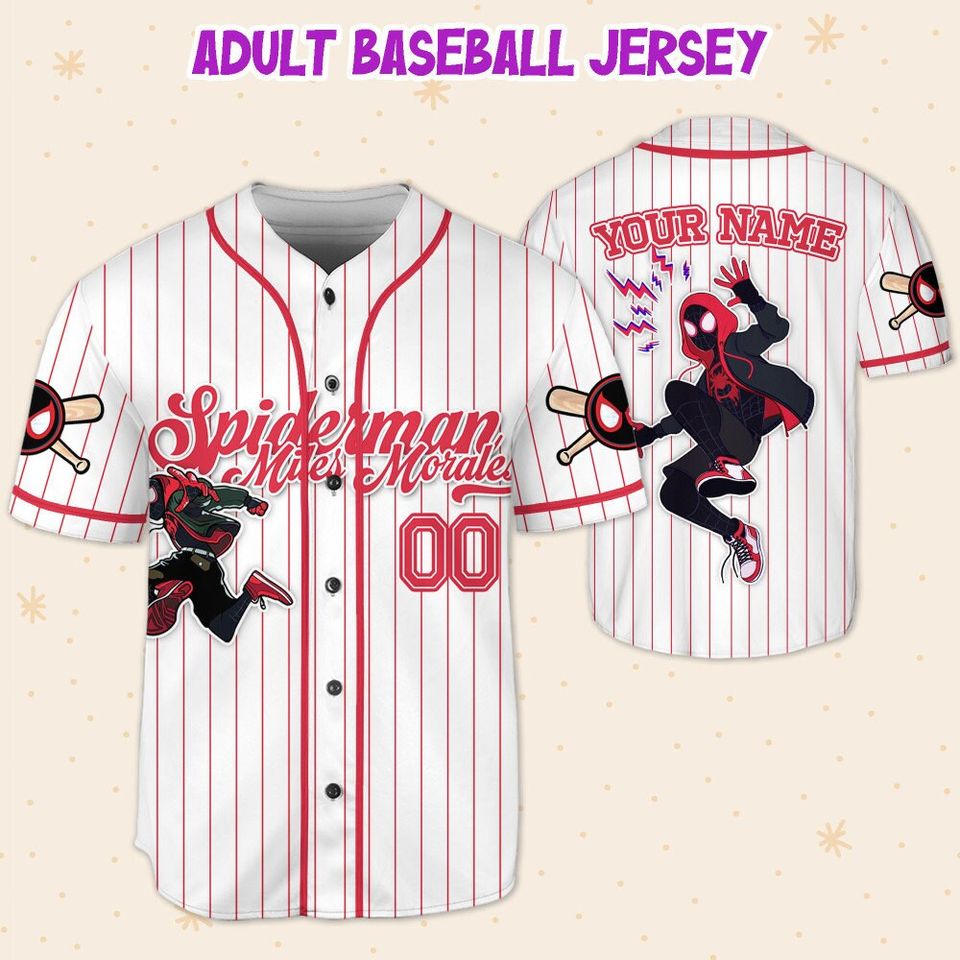 Custom Disney Spiderman Spiderverse Miles Morales Baseball
