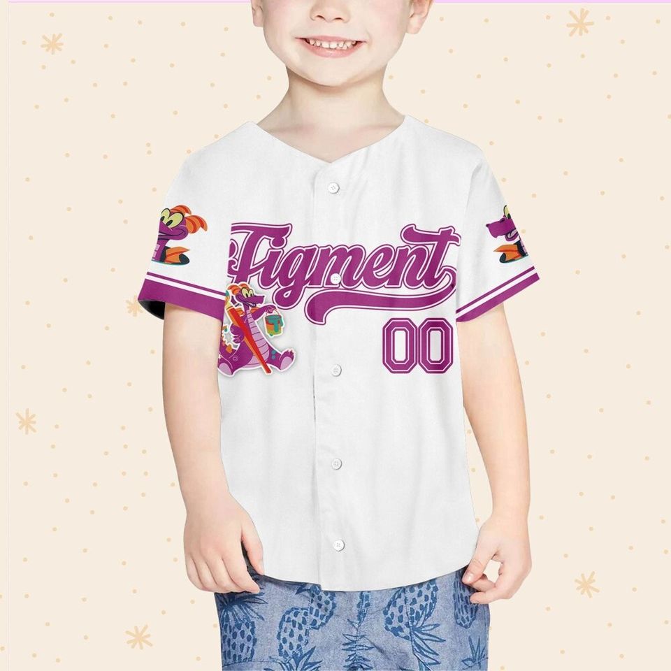 Personalized Figment Disney Baseball Jersey, Disney Jersey