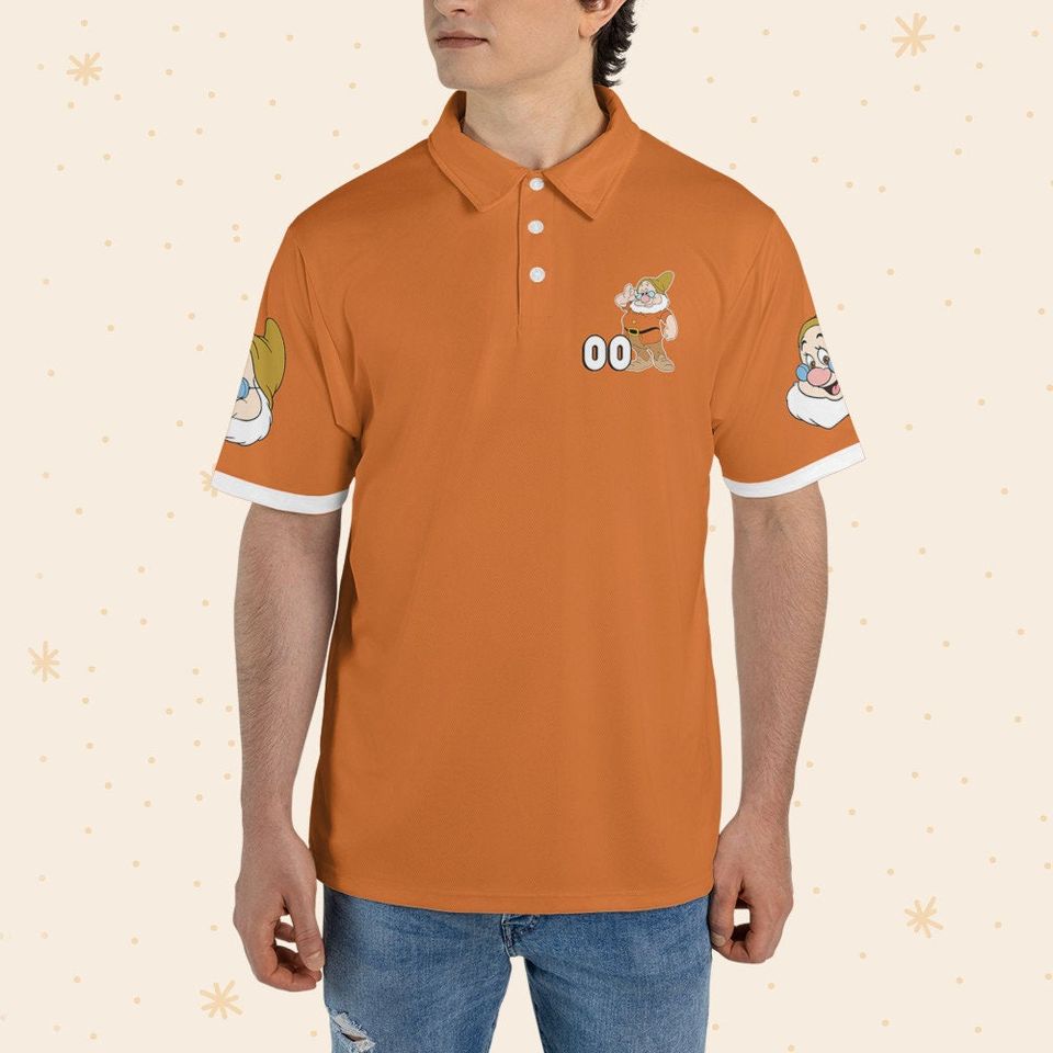Personalize Doc Orange Polo Shirt, Disney Performance Polo Shirt