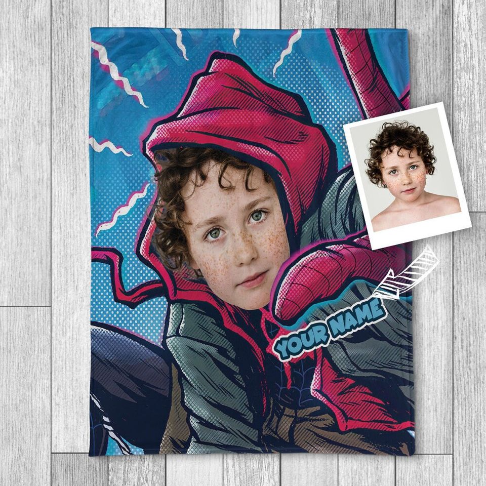 Personalized Spider-Man Blanket, Superhero Blanket