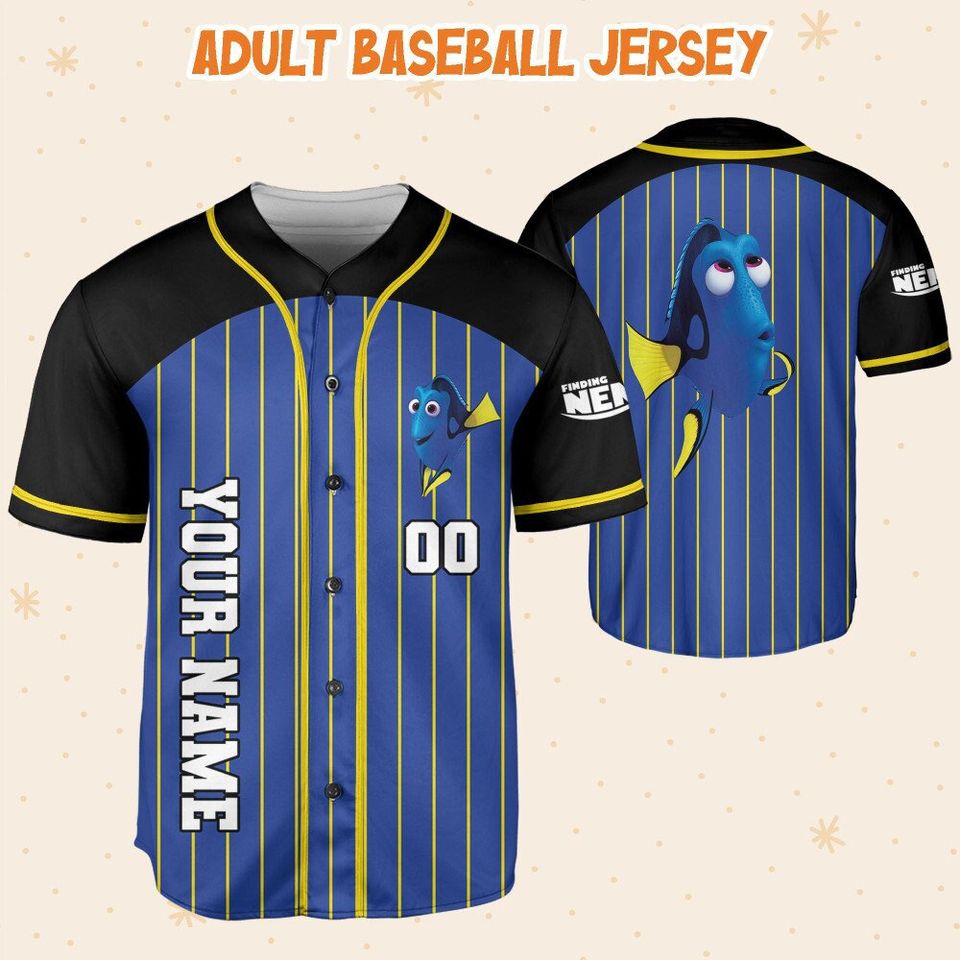 Personalized Finding Nemo Disney Baseball Jersey, Disney Jersey