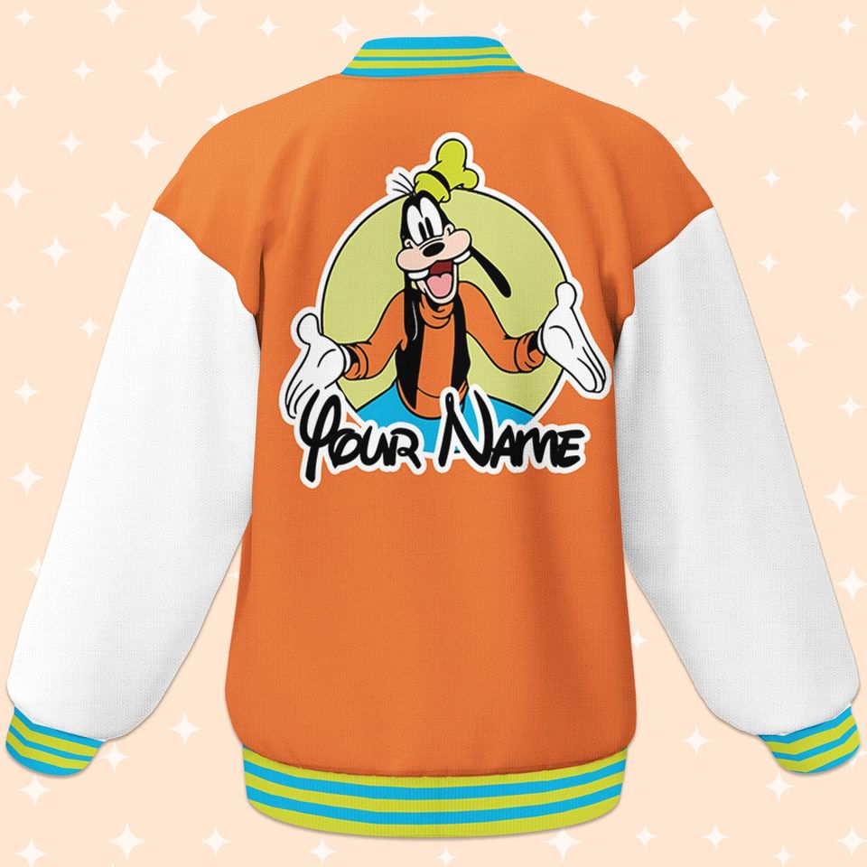 Custom Goofy Orange Jacket, Disney Jacket