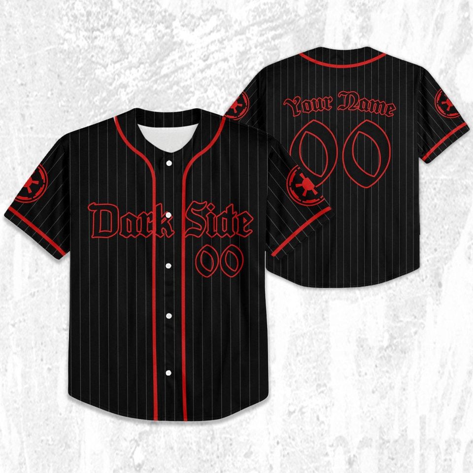 Personalized Star Wars Dark Side Striped Black Color Jersey, Peter Parker Baseball Jersey, Spiderman Baseball Team Outfit