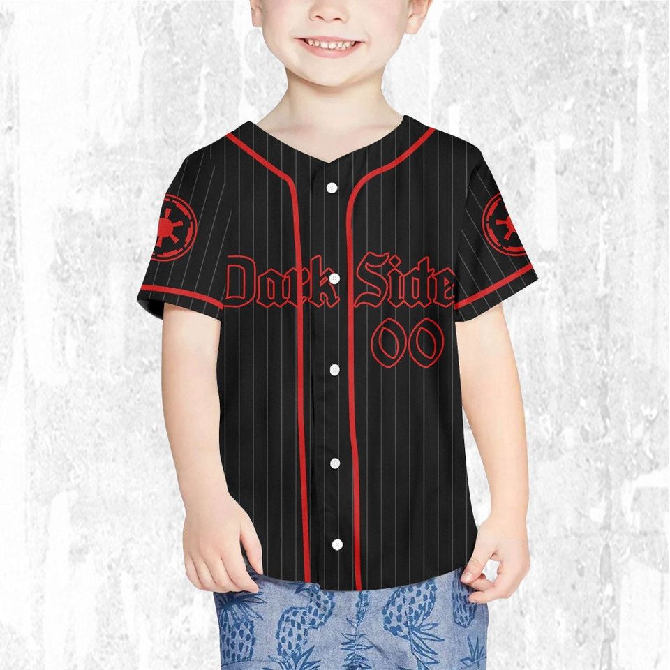 Personalized Star Wars Dark Side Striped Black Color Jersey, Peter Parker Baseball Jersey, Spiderman Baseball Team Outfit
