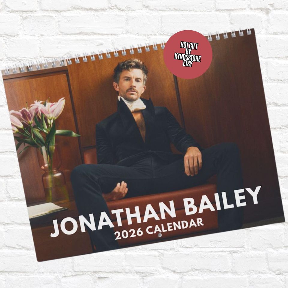Jonathan Bailey Wall Calendar 2026 | Wicked Bridgerton Fan | Unique Christmas Gift | For Her | For Him