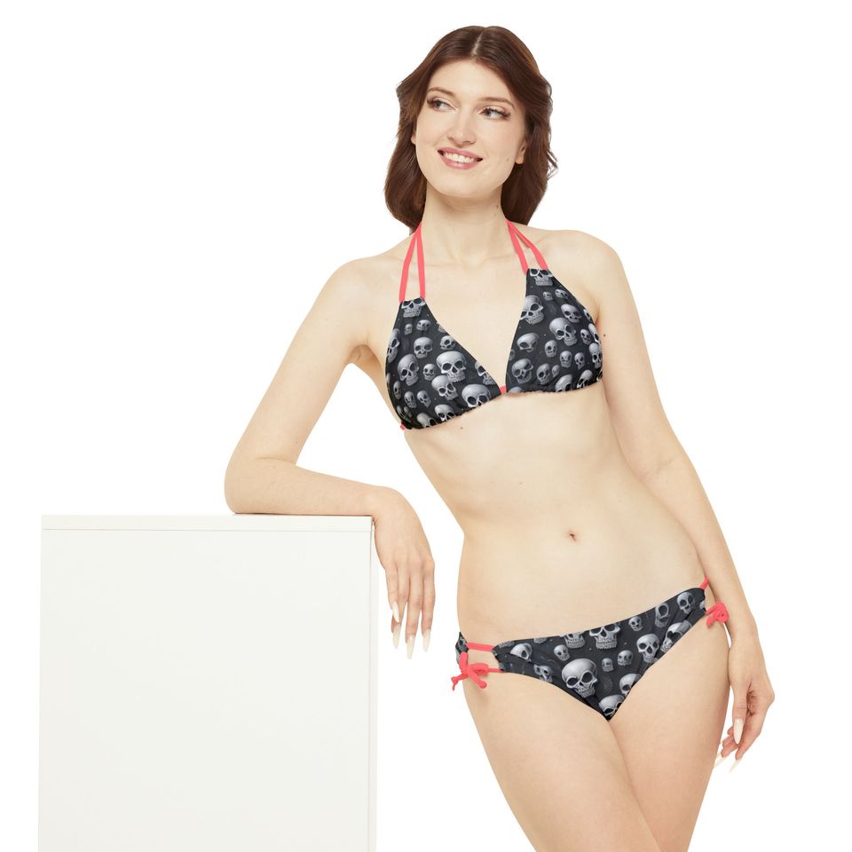 Strappy Bikini Set  skull