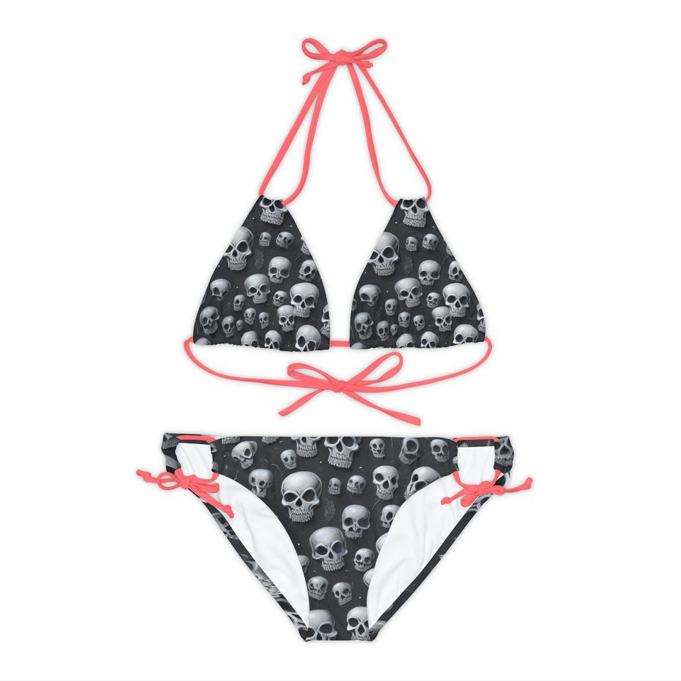 Strappy Bikini Set  skull