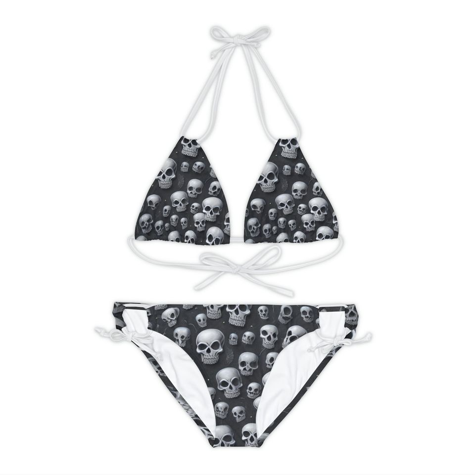 Strappy Bikini Set  skull
