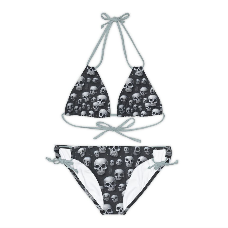 Strappy Bikini Set  skull