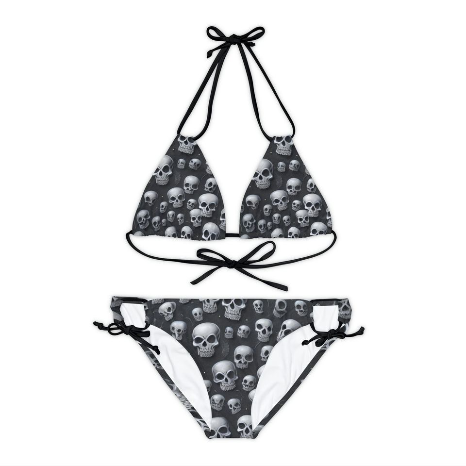 Strappy Bikini Set  skull