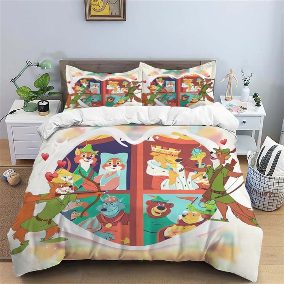 Personalized Disney Robin Hood Three Piece Bedding Set