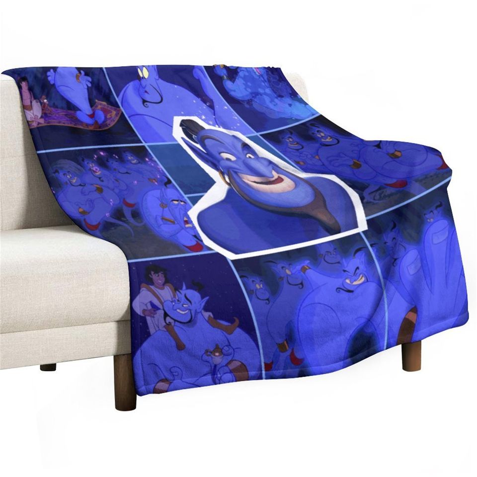 Customized Disney Genie Blanket Personalized Flannel Couch Nap Blanket
