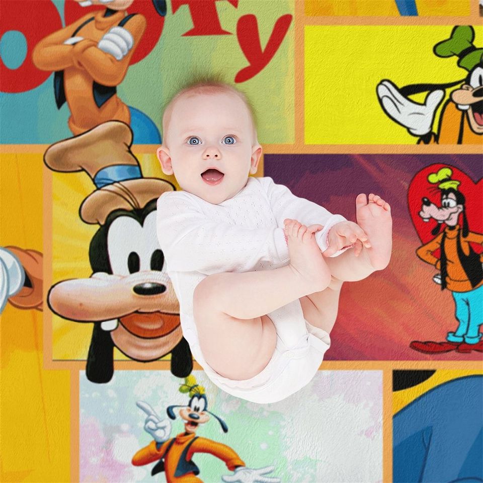 Customized Disney Goofy Throw Blanket Gifts