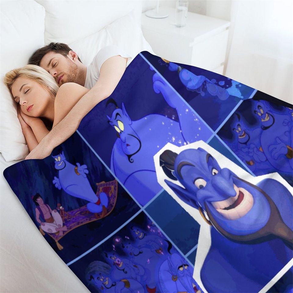 Customized Disney Genie Blanket Personalized Flannel Couch Nap Blanket