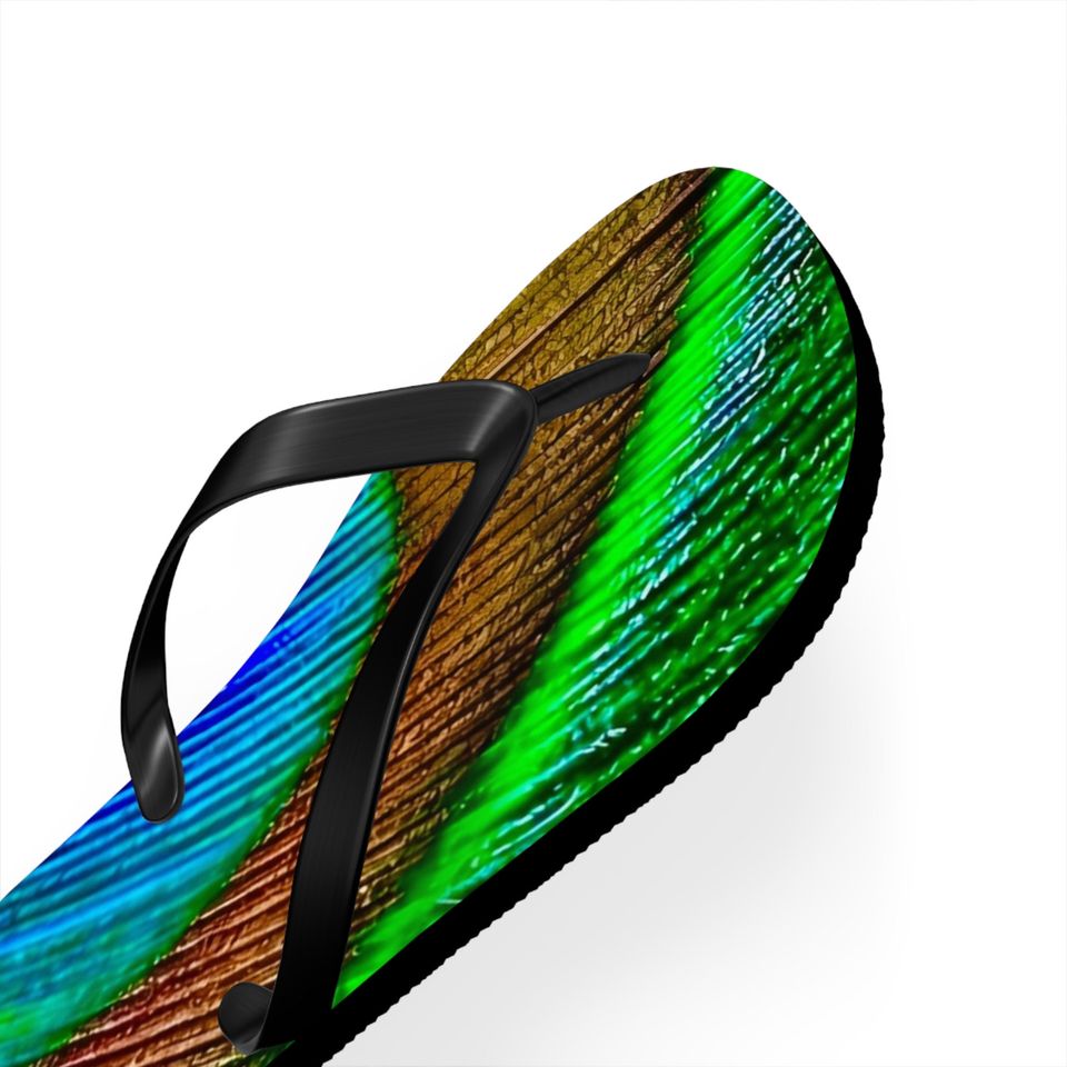 Peacock Flip Flops
