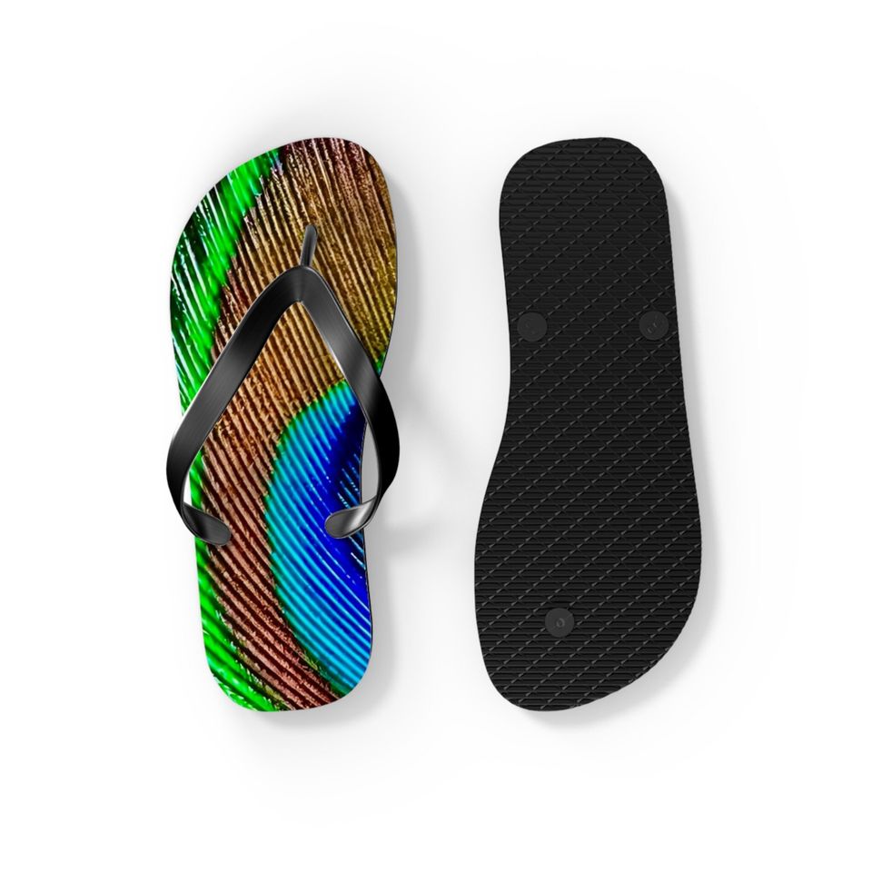 Peacock Flip Flops
